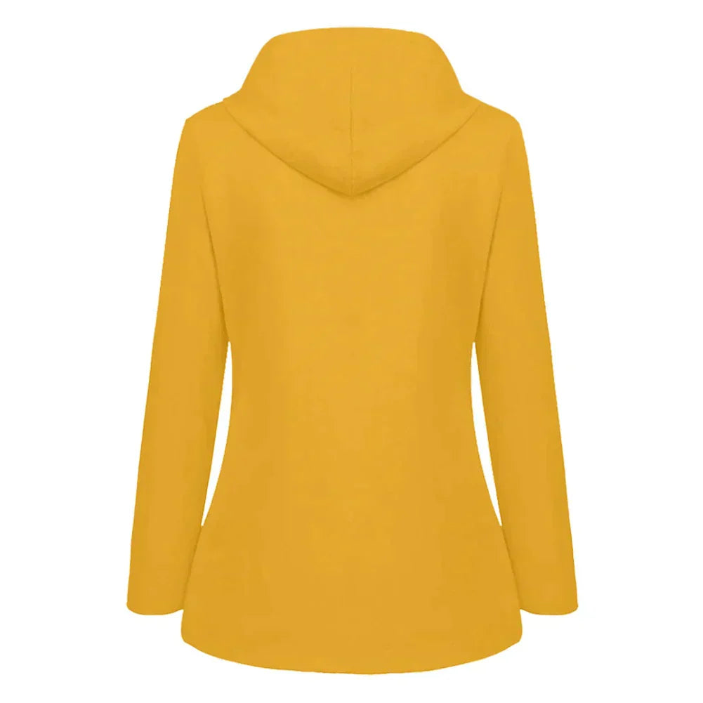 Damen-Regenjacke, gefüttert, wasserabweisender Stoff, elegant-3