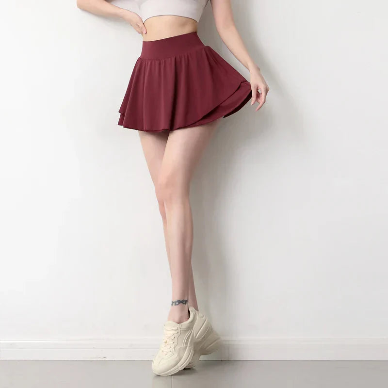 Damen-Rock, kurz, sportliches Polyester, für Yoga und Training-4