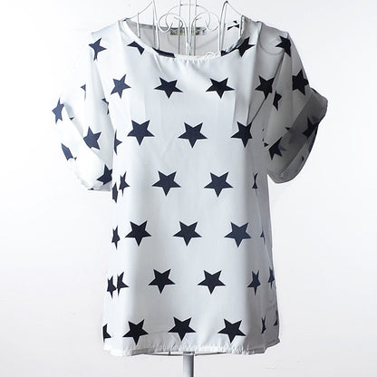 Damen-T-Shirt, moderne lässige Baumwolle-5