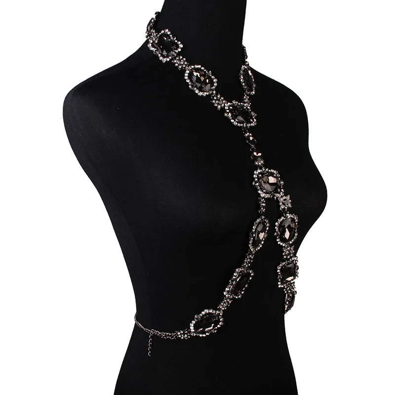 Damen-Körperschmuck, geometrisch, Zinklegierung mit Strass-2