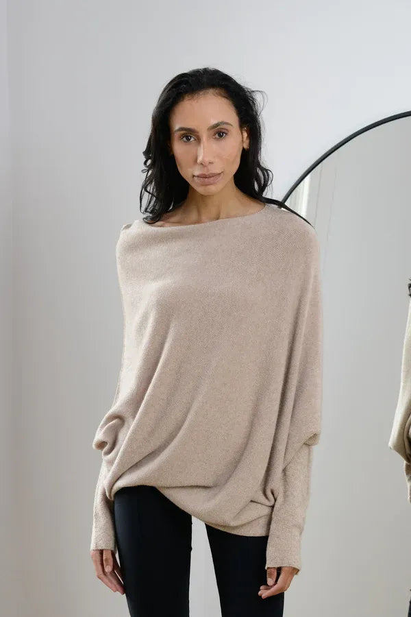 Variant image for Damen-Pullover, asymmetrische weiche Mischung-9