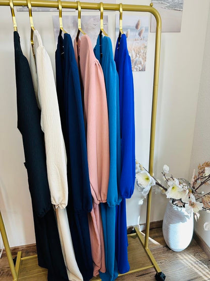 Damen-Maxikleid, mit Taillengürtel, für Fest, Elegantes Polyester 7