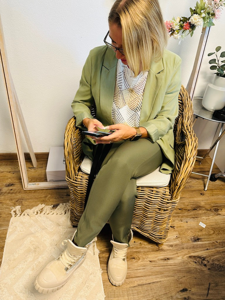 Oversized Damenblazer aus weichem Polyester-3
