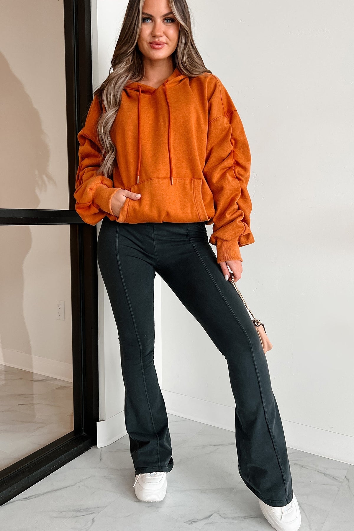 Damen-Hoodie, langärmelig, weiche Baumwolle-2