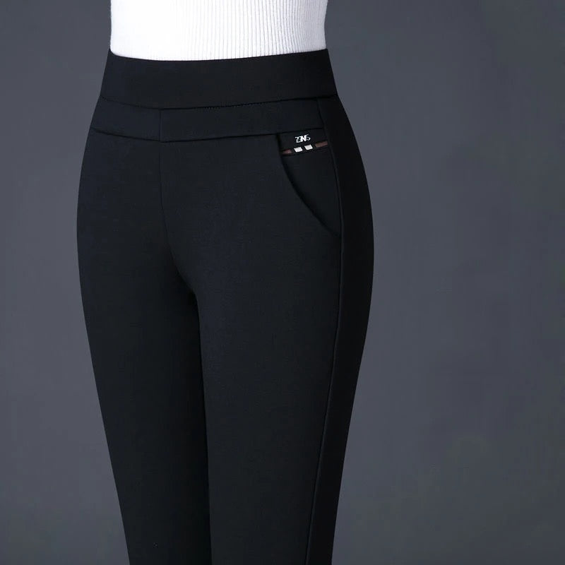 Variant image for Damen-Hose, hohe Taille, gestreifter leichter Stoff-1