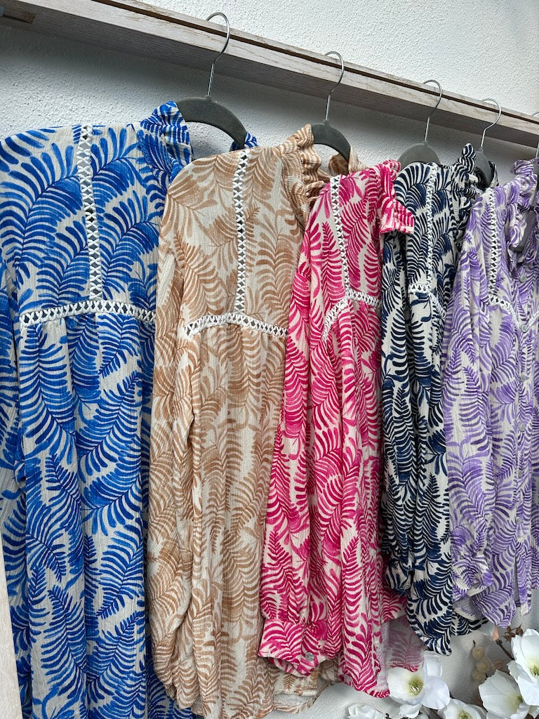 Damen Bluse Boho Stil Leichtes Material Lockere Passform-4