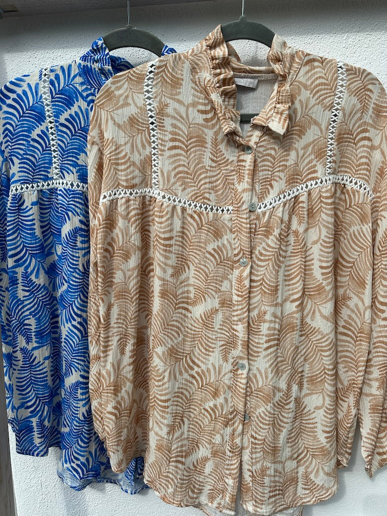 Damen Bluse Boho Stil Leichtes Material Lockere Passform-6