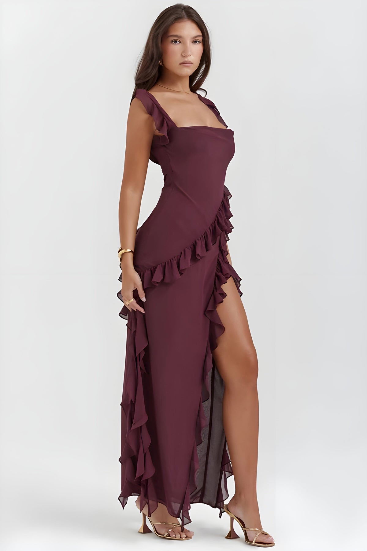 Damen-Abendumhang, elegant, Satin, Spitze 4