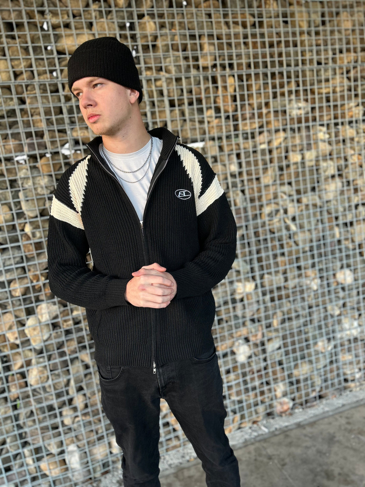 Herrenjacke, gewebt, mit Reißverschluss, Polyester, klassischer Stil-3