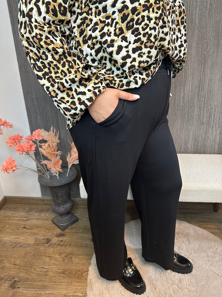 Hose mit Gummizug in Taille Damen Lockere Passform Modal Polyester Elastan-2