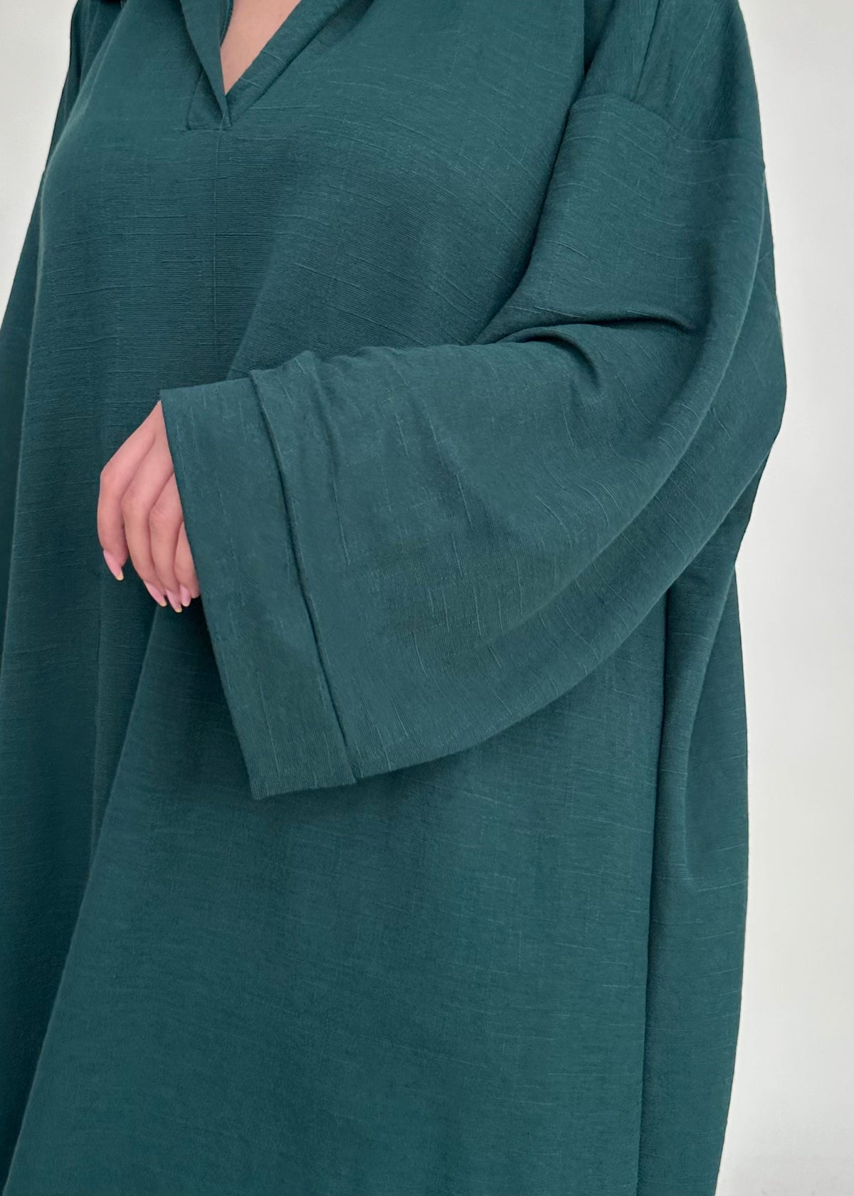 Damen-Kleid, geräumig, schlicht, hochwertiger Stoff-4