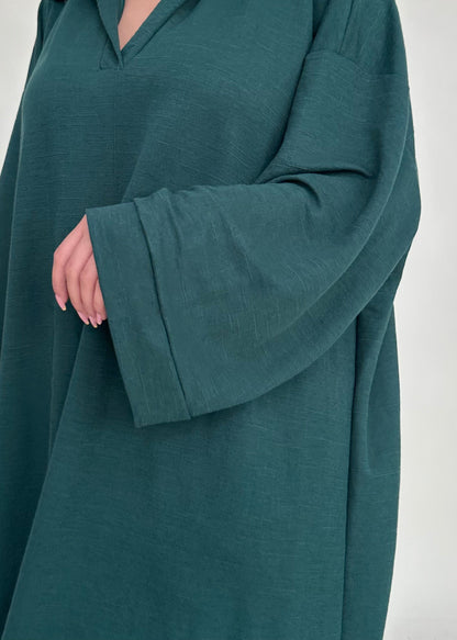 Damen-Kleid, geräumig, schlicht, hochwertiger Stoff-4