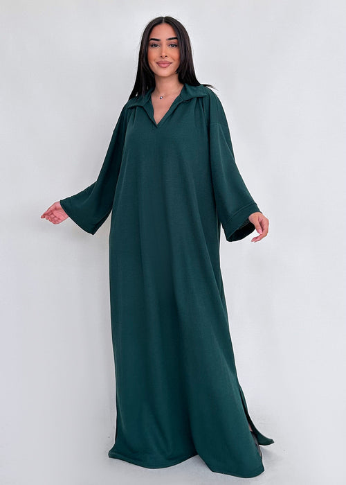 Damen-Kleid, geräumig, schlicht, hochwertiger Stoff-1
