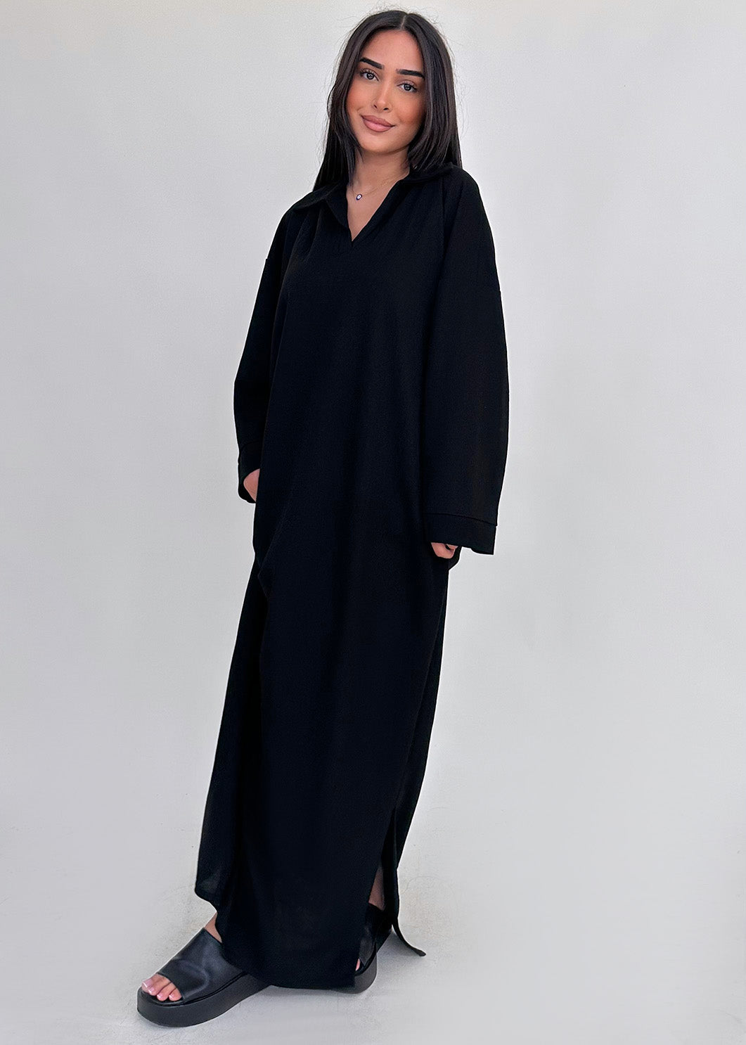 Variant image for Damen-Kleid, geräumig, schlicht, hochwertiger Stoff-5