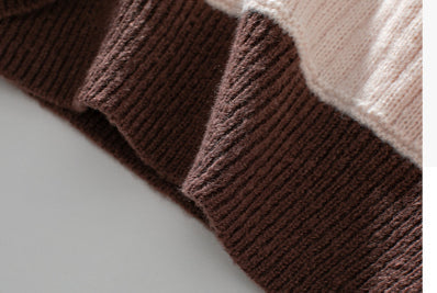 Damen-Pullover, V-Ausschnitt, gestreift, lange Ärmel, weiche Faser-4