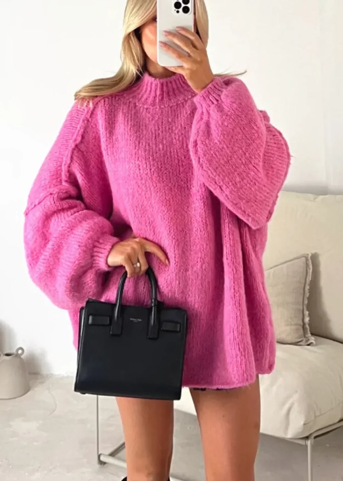 Variant image for Damen-Pullover, halber Rollkragen, langärmelig, Polyester-19