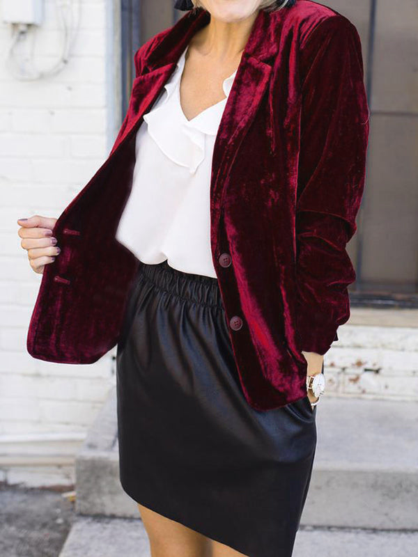 Damen-Blazer, eleganter Velours-3