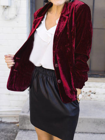 Damen-Blazer, eleganter Velours-3