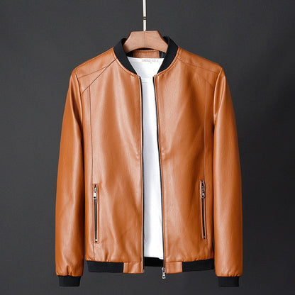 Herren-Lederjacke, moderner Stil, hochwertiges Leder, schmale Passform-1