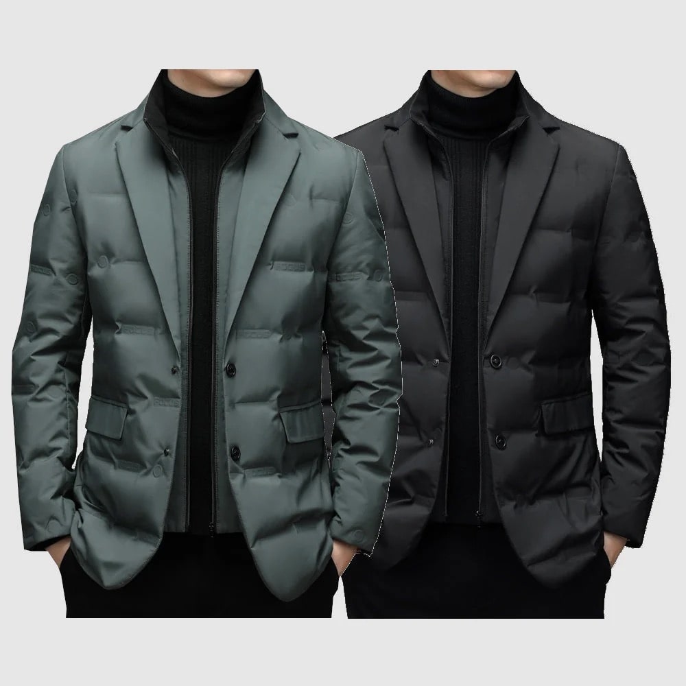 Herren-Winterdaunenjacke, wasserfest, modernes Design-2