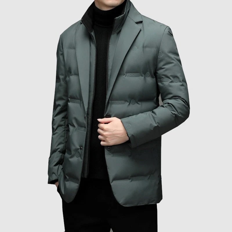 Herren-Winterdaunenjacke, wasserfest, modernes Design-3
