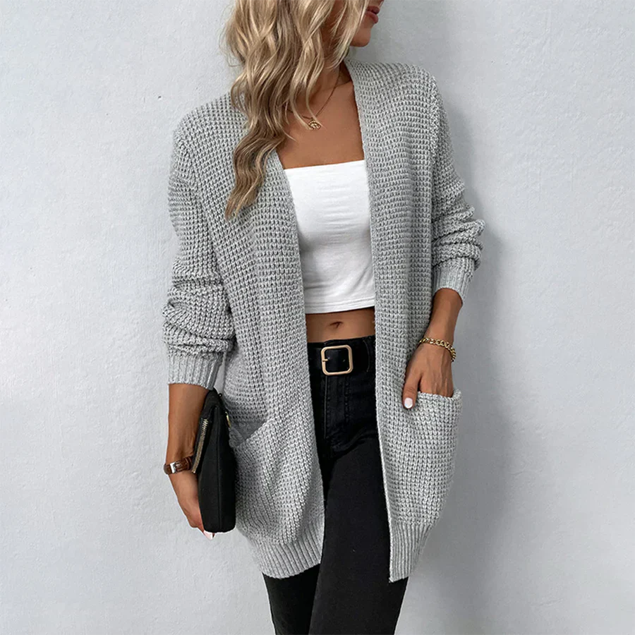 Damen-Strickjacke, lässiges Design, hochwertiges Acryl 5