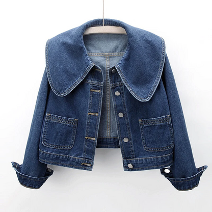 Kurze Denimjacke für Damen aus nachhaltigem Material – Trendige Silhouette, bequeme Passform, perfekt für alle Anlässe 1