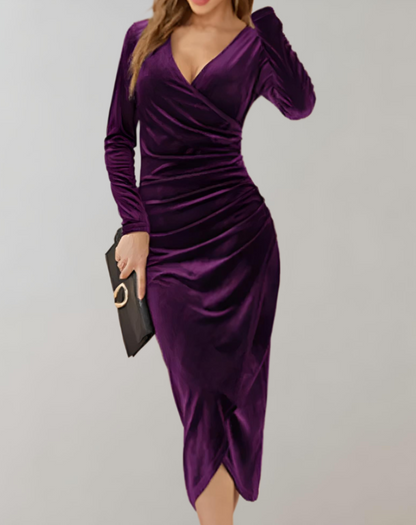 Variant image for Damen Wickelkleid V-Ausschnitt Luxuriös Wolff Design-9
