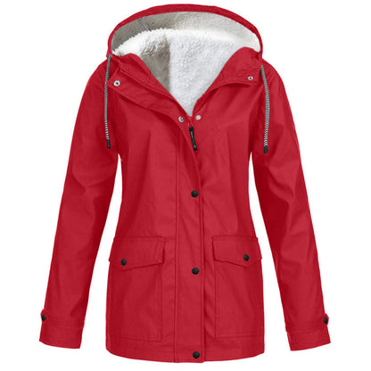 Damen-Regenmantel, elegant, wasserdicht, Polyesterfaser-5