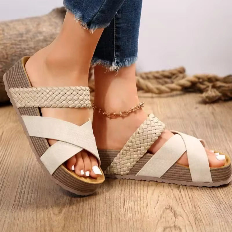 Damen-Sandalen, orthopädische Stütze, verstellbarer Verschluss, atmungsaktive Materialien-2