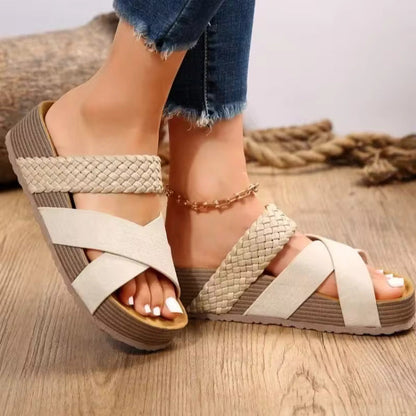 Damen-Sandalen, orthopädische Stütze, verstellbarer Verschluss, atmungsaktive Materialien-2