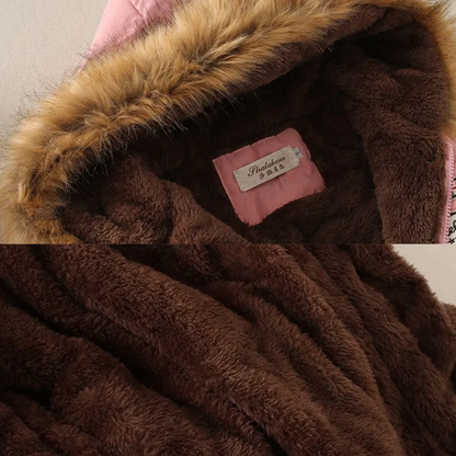 Damen Winterjacke Lang Wasserabweisende Parka Tailliert Isoliert-3