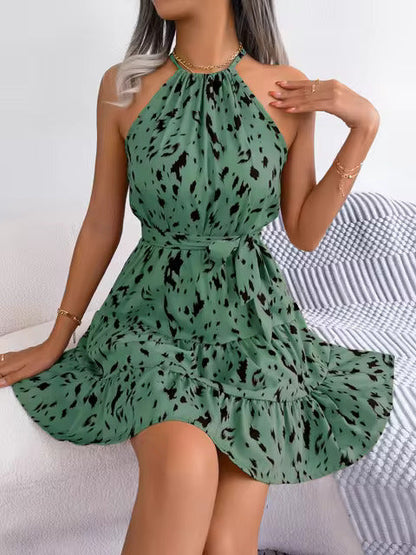 Damenkleid Leopardenmuster Elegant Polyester für Feine Damenkleider-3