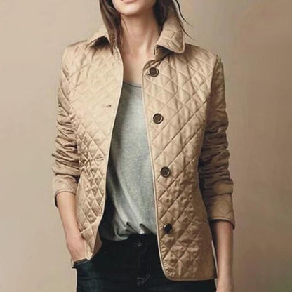 Damenjacke Modern Seiden-Baumwollmix Schmale Passform Polyester-3