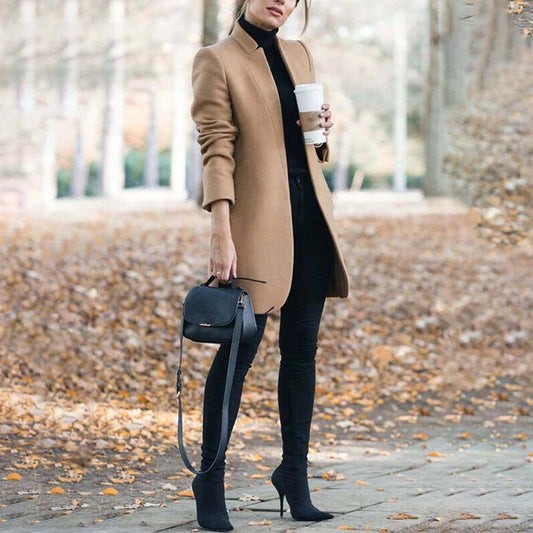 Damenjacke Herbstmode Elegantes Design Hochwertiger Stoff-1