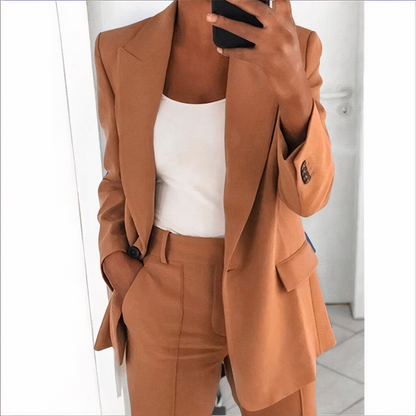 Damen-Blazer, Set, maßgeschneidert, Jacke, Polyester und Elasthan 5