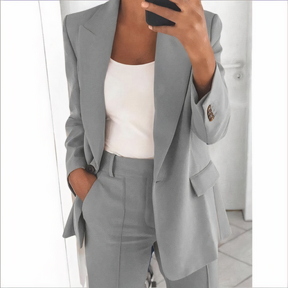 Damen-Blazer, Set, maßgeschneidert, Jacke, Polyester und Elasthan 14