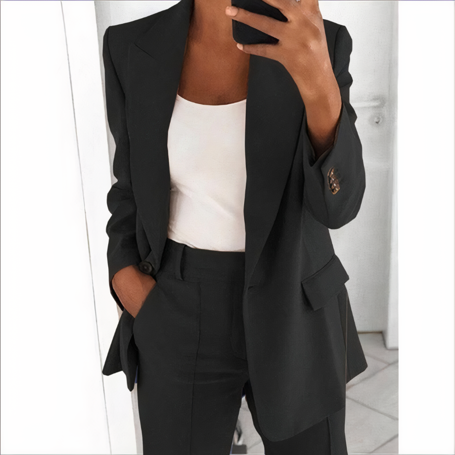 Damen-Blazer, Set, maßgeschneidert, Jacke, Polyester und Elasthan 10