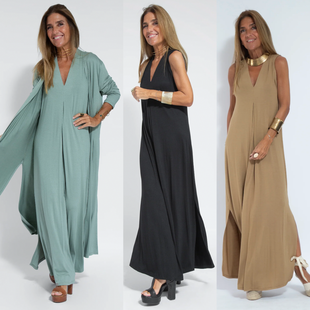 Damen-langes Kleid, und, Weste, modern, hochwertiger Stoff-1