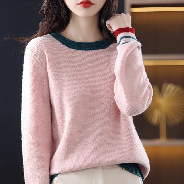 Damenpullover, monochrom, aus weicher Faser – perfekt für Alltag und Fest, normale Passform, S-XL 5