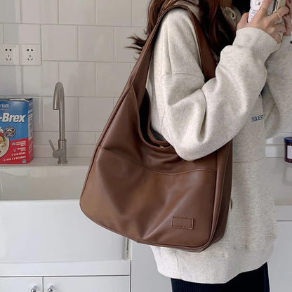 Damen-Hobo-Tasche Synthetisches Leder mit geräumigem Fach 2