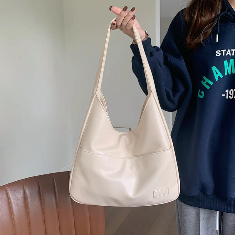 Damen-Hobo-Tasche Synthetisches Leder mit geräumigem Fach 6
