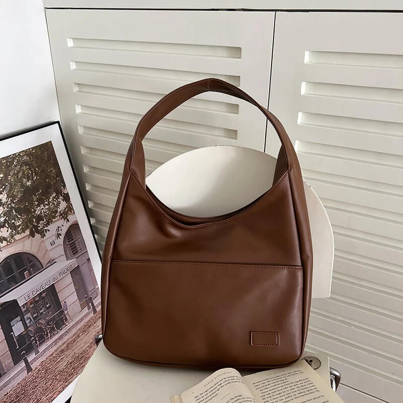 Damen-Hobo-Tasche Synthetisches Leder mit geräumigem Fach 5