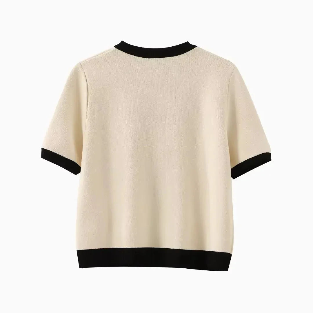 Damen-Cardigan, kurze Ärmel, leichtes Material-3