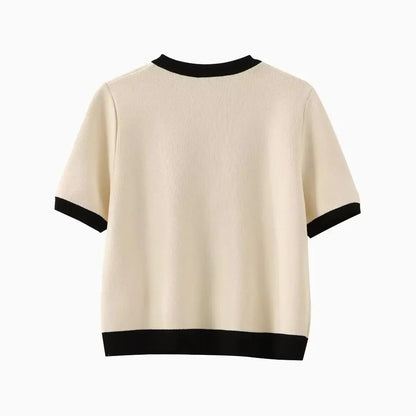 Damen-Cardigan, kurze Ärmel, leichtes Material-3