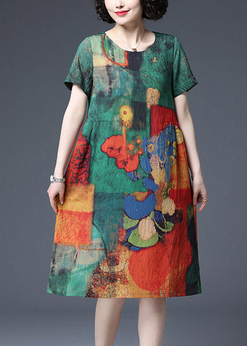 Damen-Lässiges Kleid, Baumwolle, elegantes Design 0