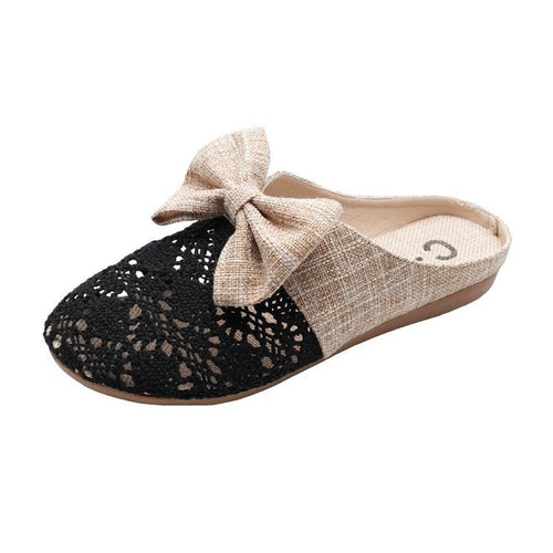 Damen-Mules, Blumenmuster, romantischer Träger, atmungsaktives Material 0