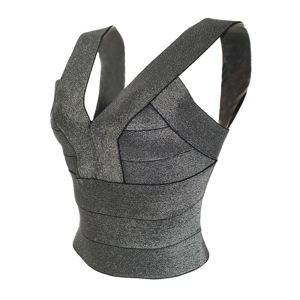 Damen-Ernte-Top, gestreift, Acetat 2