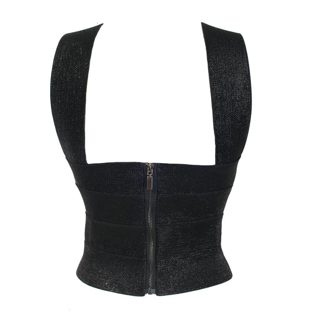 Damen-Ernte-Top, gestreift, Acetat 3