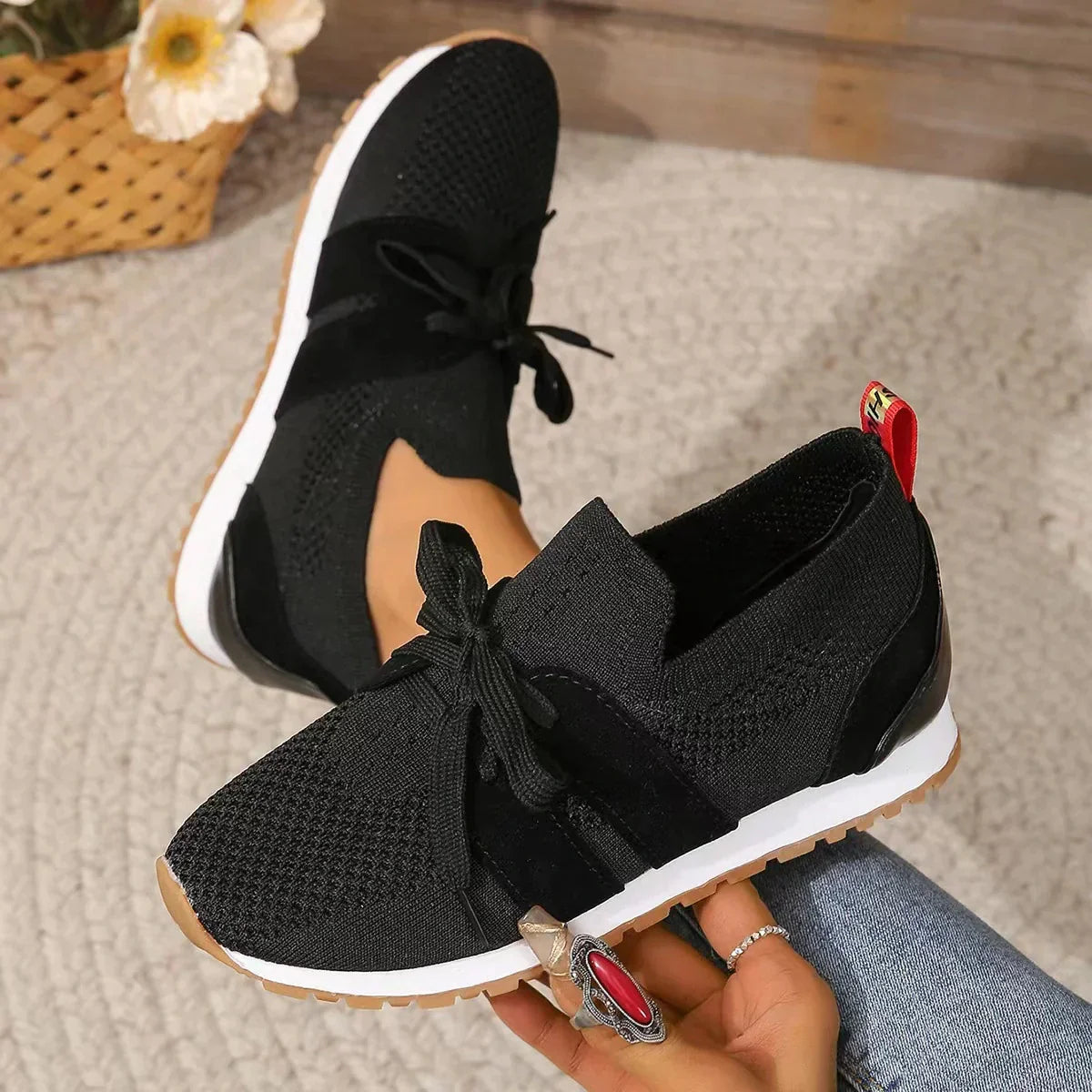 Variant image for Damen-Sneaker, Schnürung, Mesh-Design-1